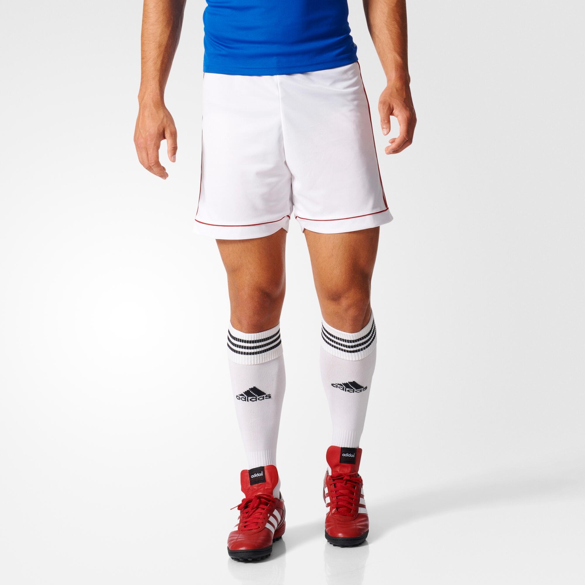 Pantaloni Corti Adidas Squad 17 per Uomo - Bianco/Rosso Power 2/5