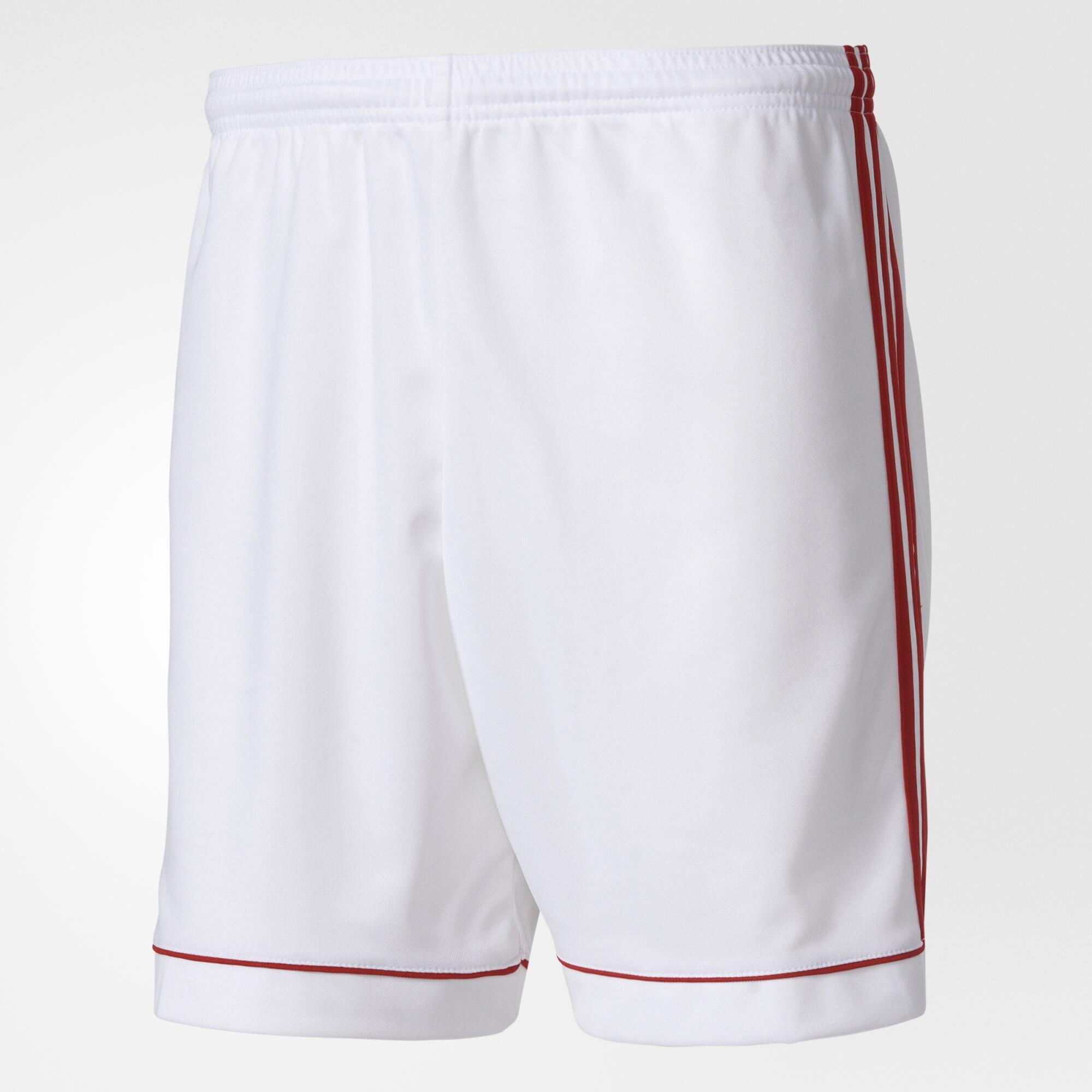 Pantaloni Corti Adidas Squad 17 per Uomo - Bianco/Rosso Power 3/5