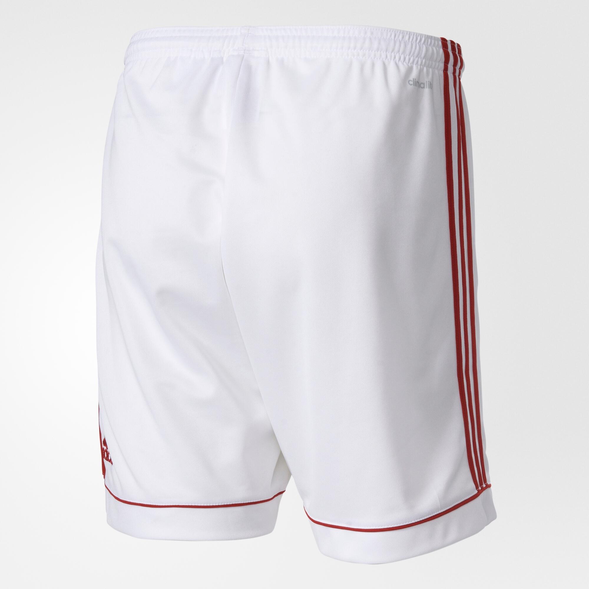 Pantaloni Corti Adidas Squad 17 per Uomo - Bianco/Rosso Power 4/5