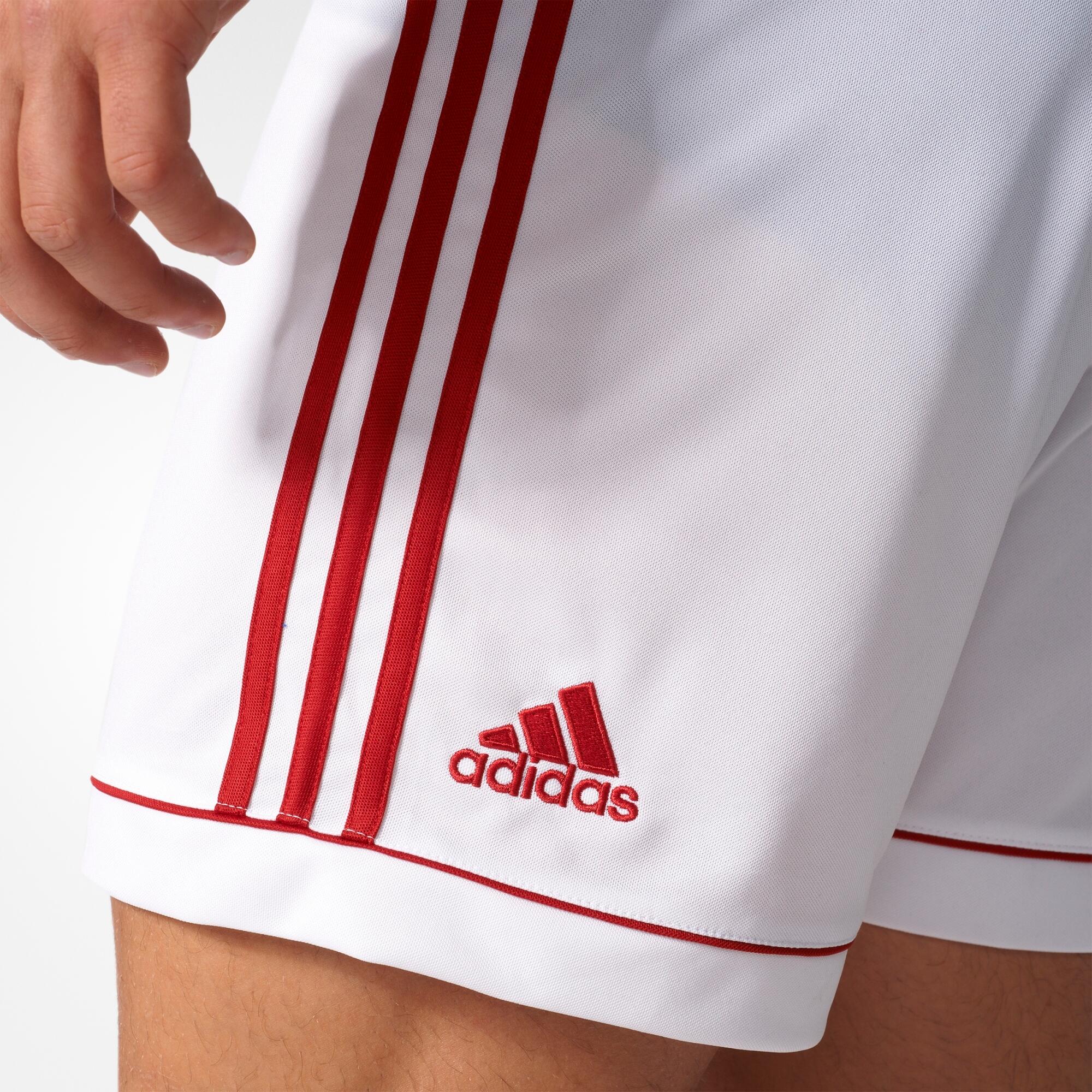 Pantaloni Corti Adidas Squad 17 per Uomo - Bianco/Rosso Power 5/5