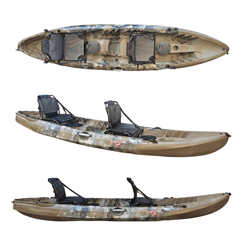 Kajak dwuosobowy wędkarski sit on top Scorpio kayak Orinoko 3 Angler zestaw 3/4