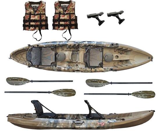 Kajak dwuosobowy wędkarski sit on top Scorpio kayak Orinoko 3 Angler zestaw