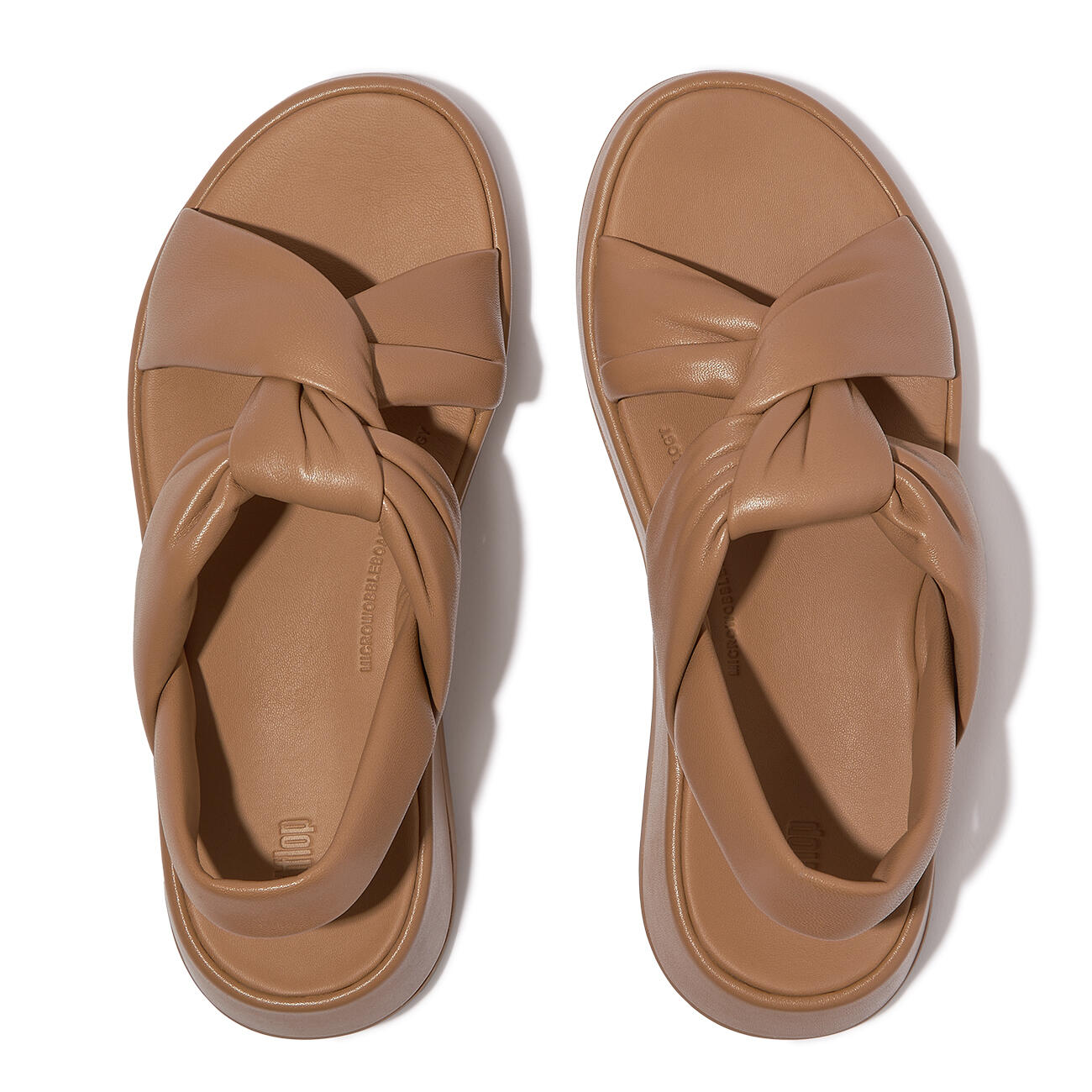 Sandalen für Damen FitFlop F-Mode Knot Soft-Leather Flatform B/Strap 5/7