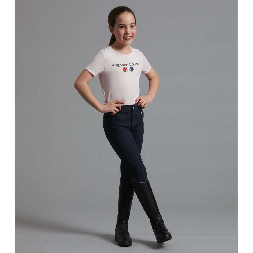 Bawełniana koszulka dziewczęca Premier Equine Chiaro