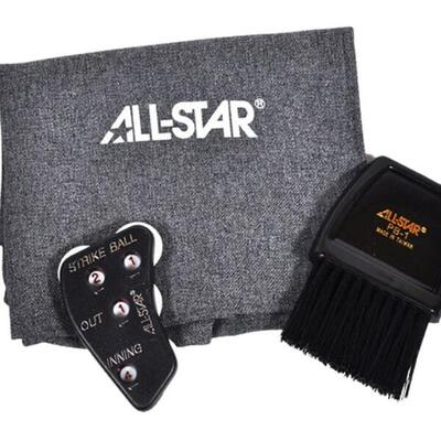 All Star UBB2K Schiedsrichter-Baseball-Kit. Schwarz