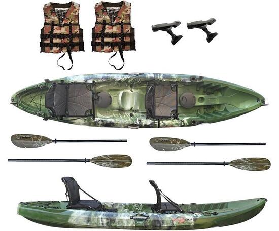 Kajak dwuosobowy wędkarski sit on top Scorpio kayak Orinoko 3 Angler zestaw