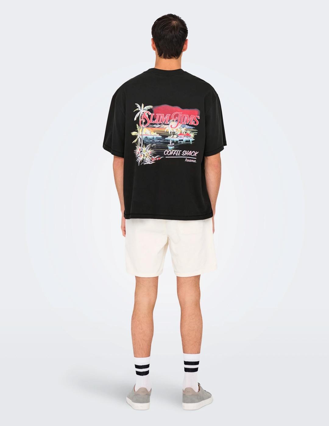 Camiseta para Homem Only&sons Preto. 2/7