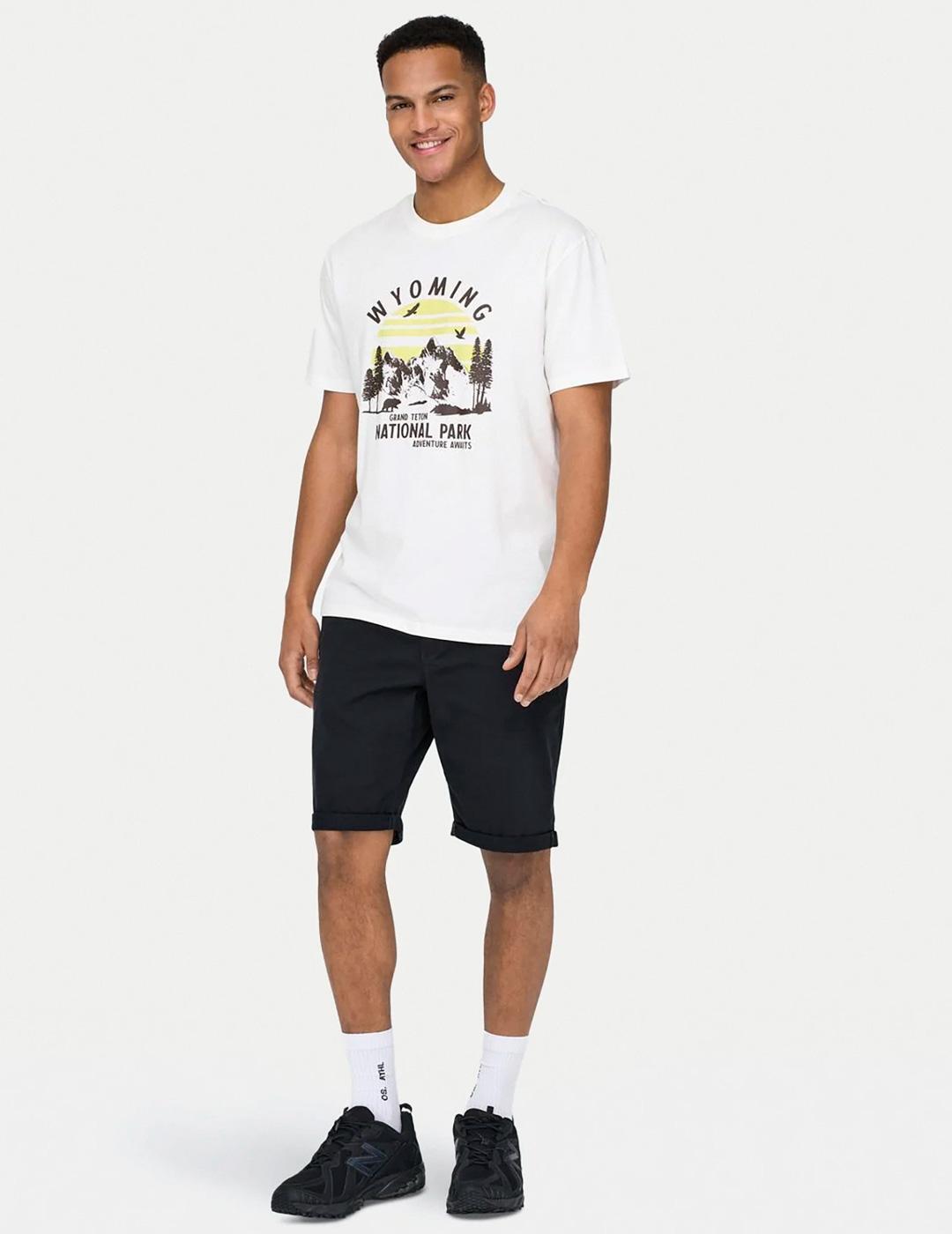 Bermudas et shorts pour homme Only&sons marine. 2/6
