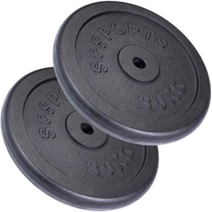 Disque musculation fonte 2x30kg