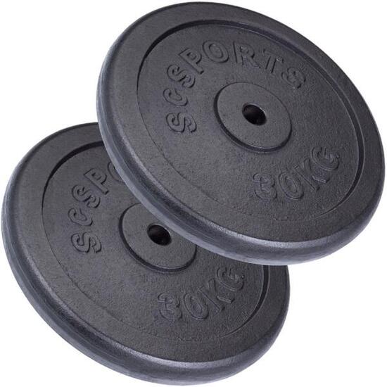 Disque musculation fonte 2x30kg