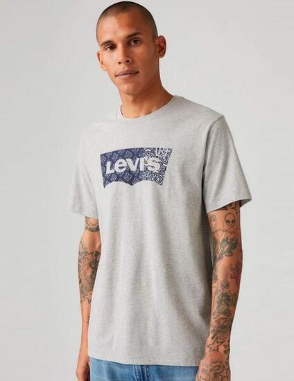 Maglietta da uomo Levi's grigia.