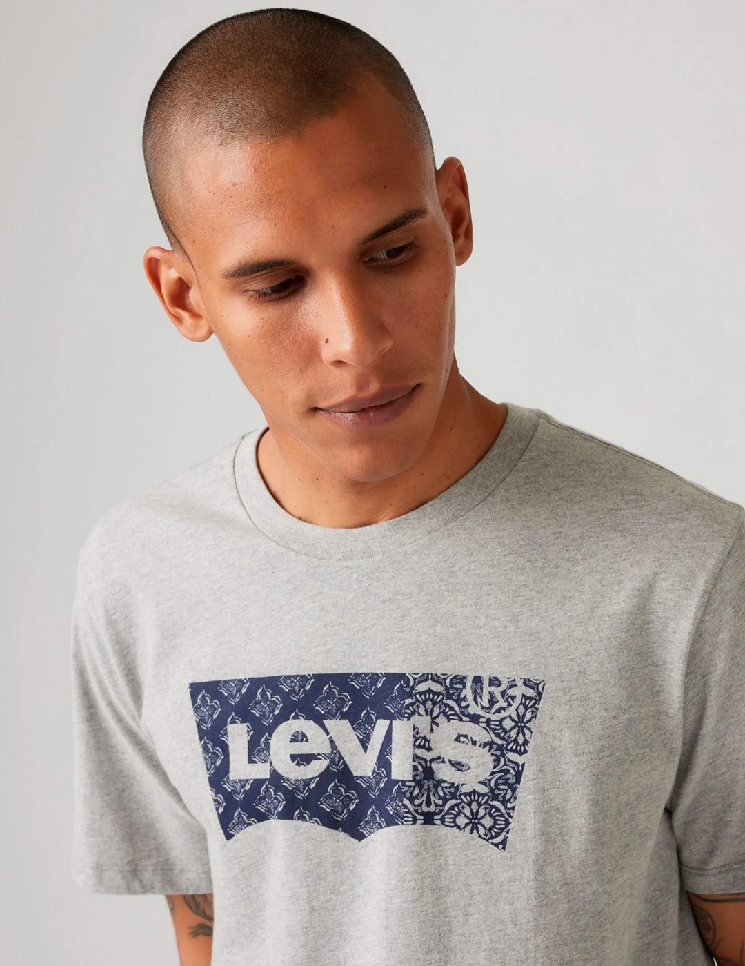 Maglietta da uomo Levi's grigia. 4/7