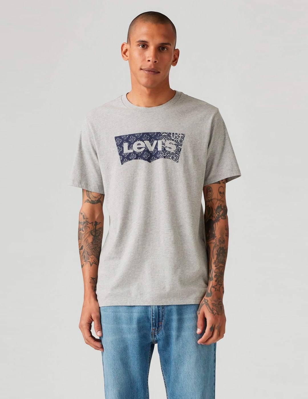 Maglietta da uomo Levi's grigia. 2/7
