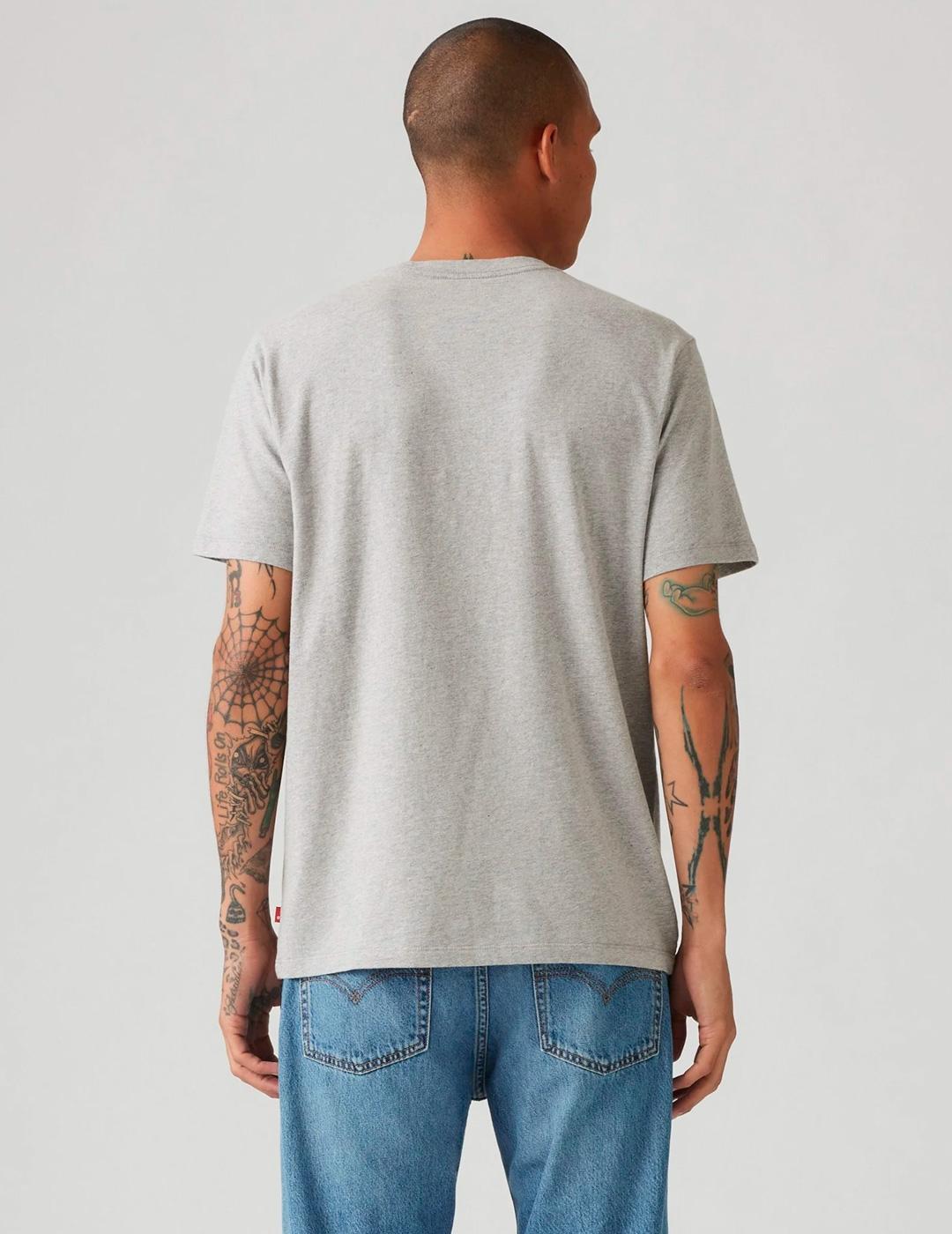 Maglietta da uomo Levi's grigia. 3/7