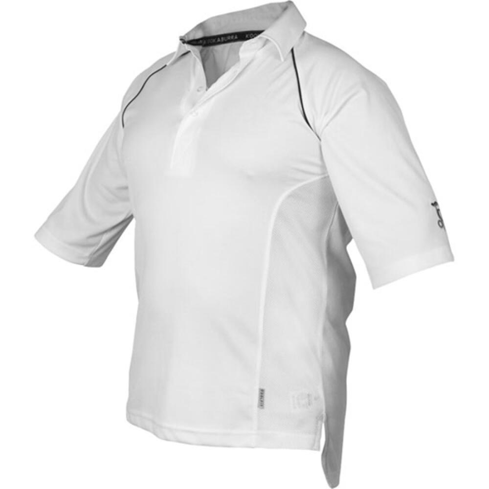 Kookaburra Kid's Cricket Shirt White Predator Mid Sleeve Top 2/3