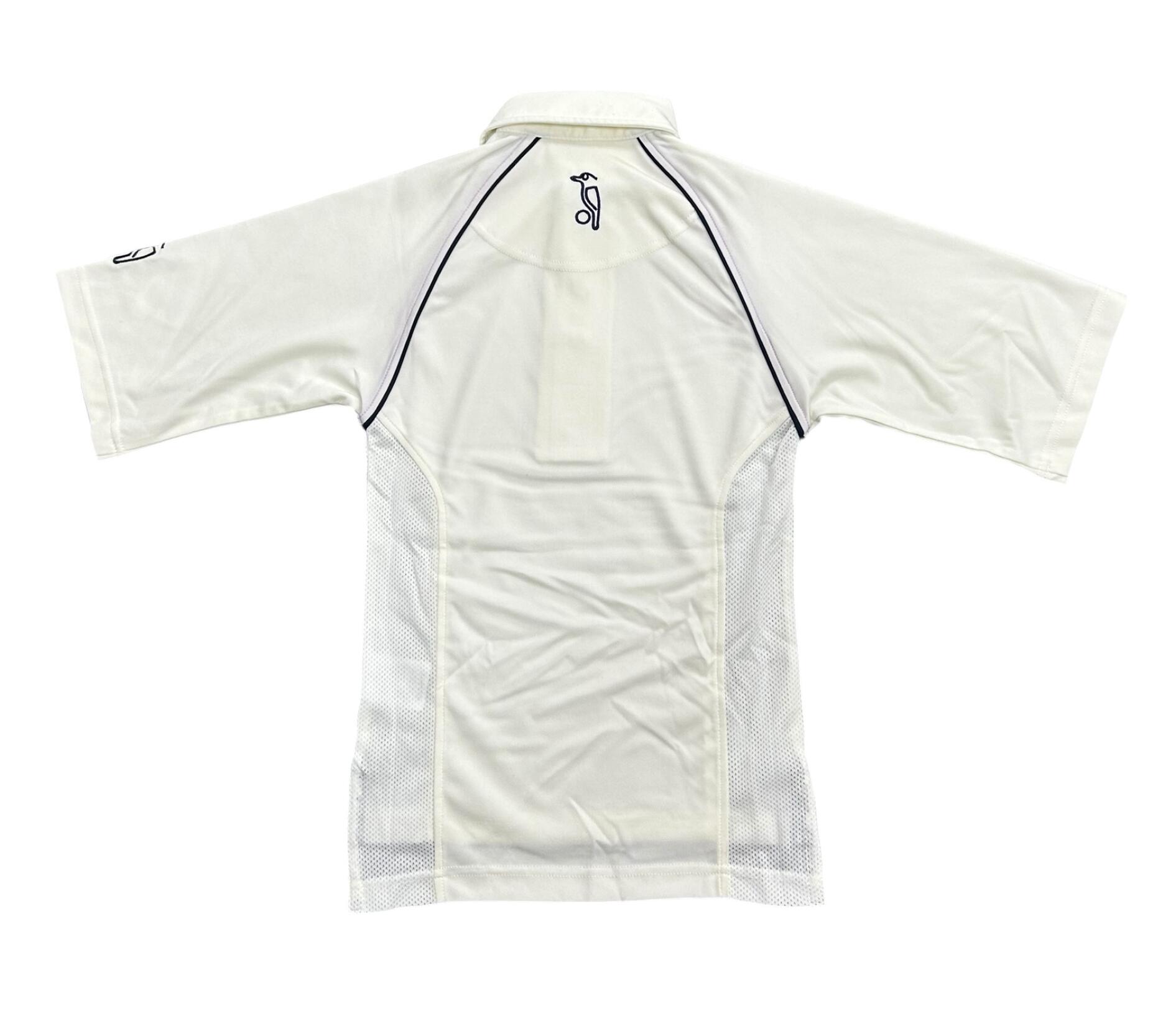 Kookaburra Kid's Cricket Shirt White Predator Mid Sleeve Top 3/3