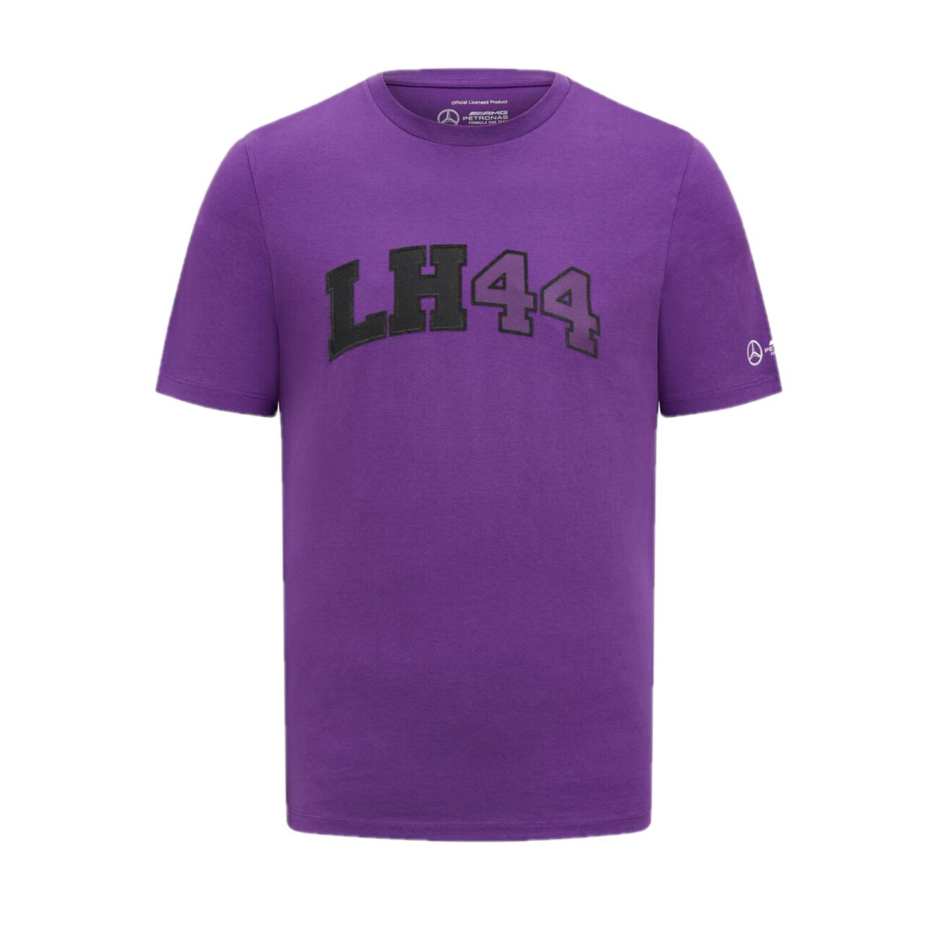 Lewis Hamilton F1 T-Shirt Men's Formula 1 LH44 Purple Logo To 2/3