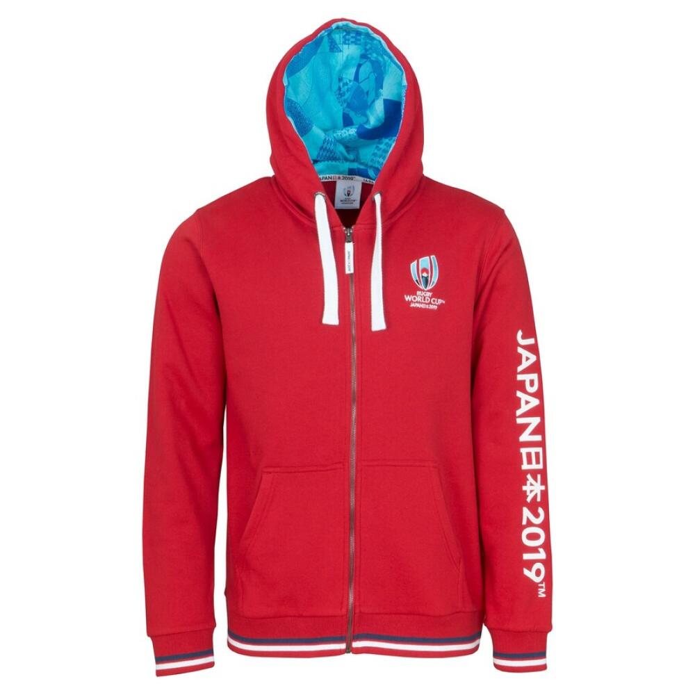 England Rugby Men's Hoodie World Cup Red Zip Through Hoodie 2/3