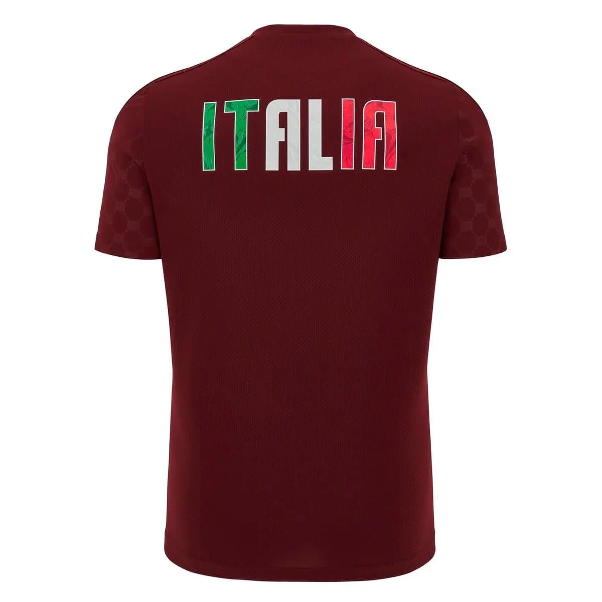 Italy Kid's Rugby Shirt Macron 24/25 Red Training Jersey 3/3