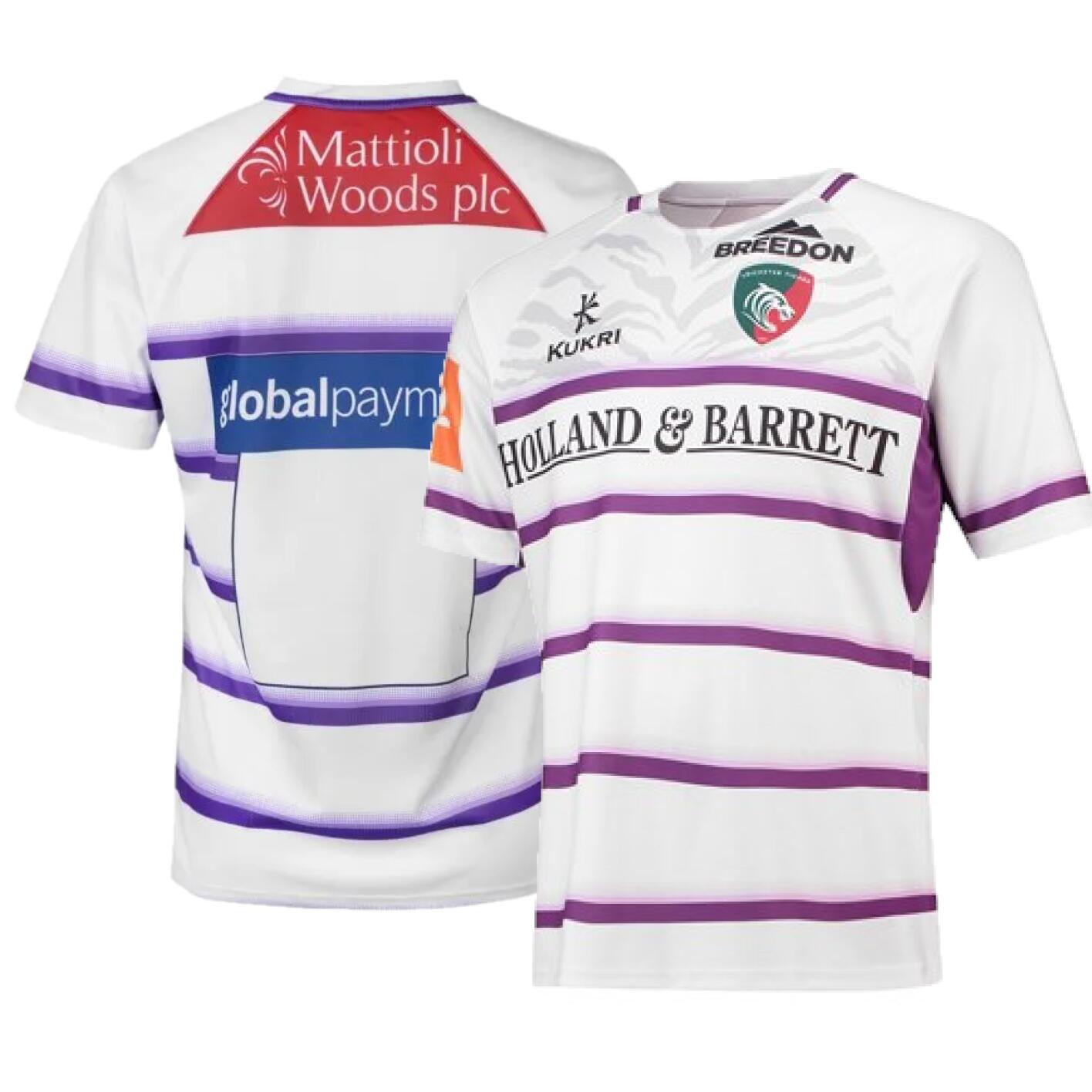 NO BRAND Leicester Tigers Men's Jersey Rugby Alternate 18/19 Kukri Shirt