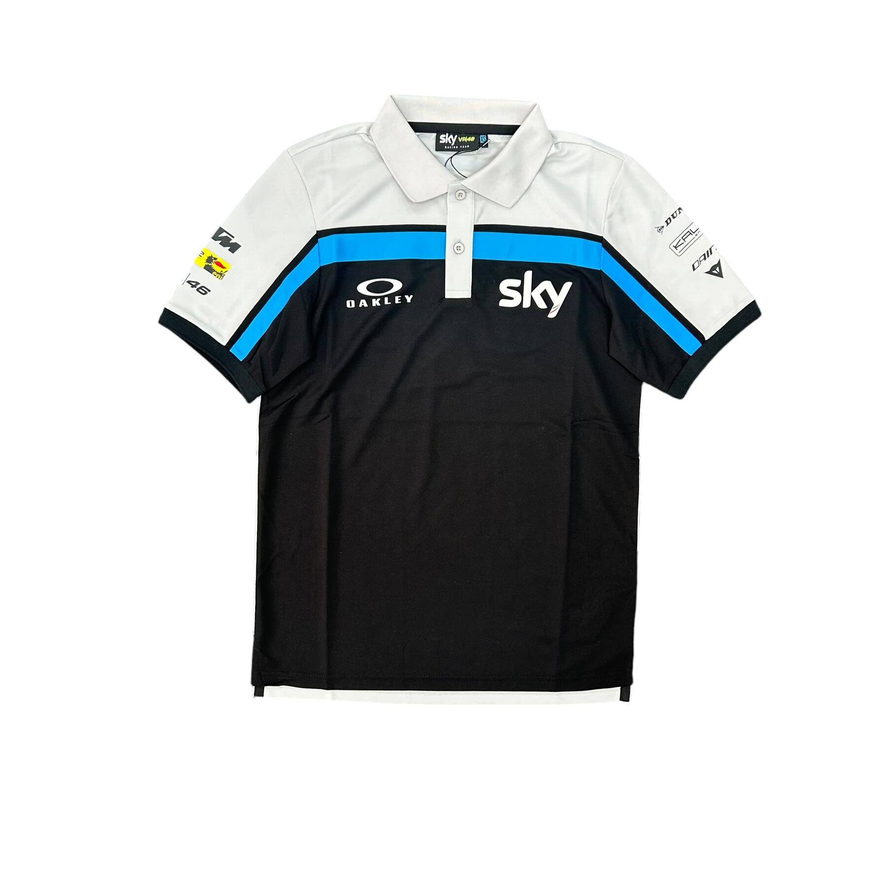 Team Sky Men's Polo MotoGP Racing VR46 Black Polo Shirt 2/3