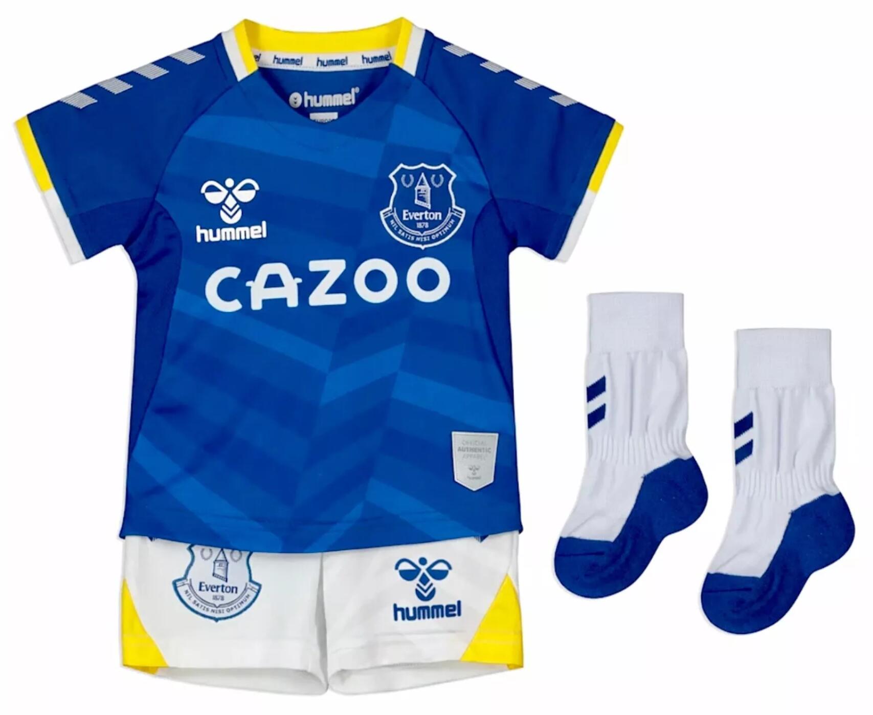 Everton Football Mini Kit Hummel Home Infant Kit 2/3