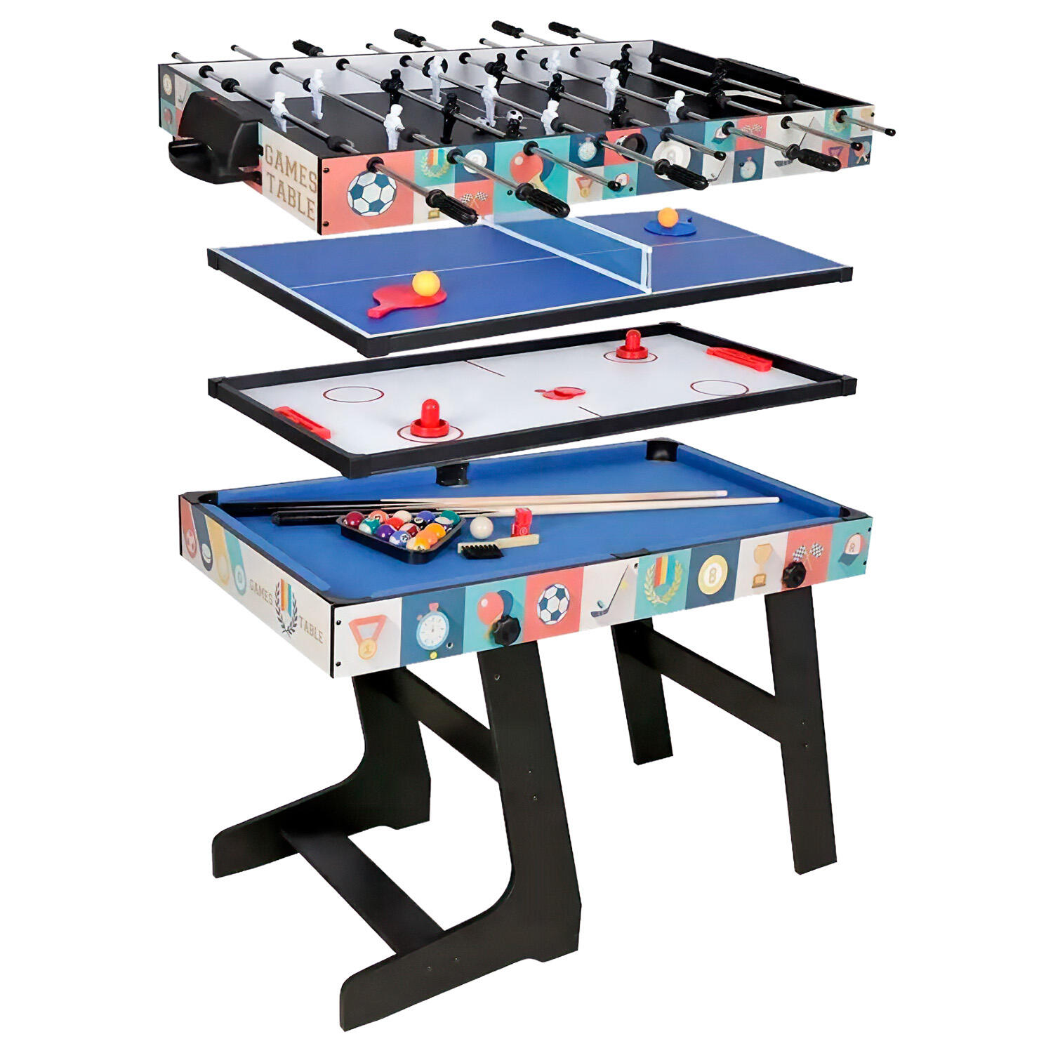 Mesa dobrável multijogos moxen quadplay