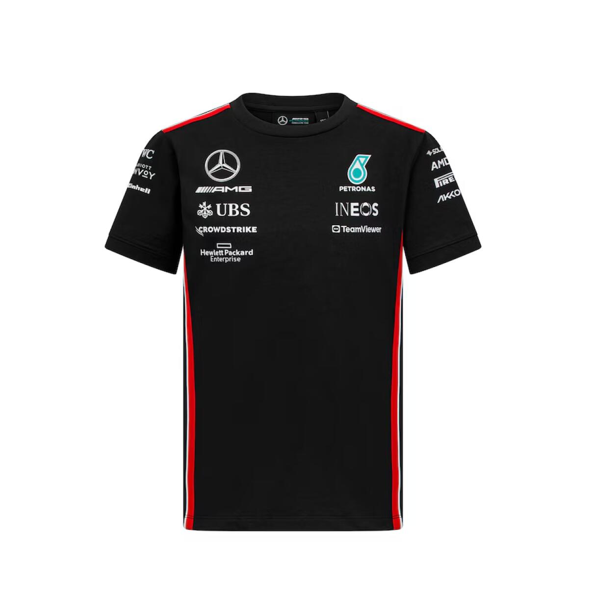 Mercedes AMG Black Kid's Top F1 Pertronas 2023 Team Driver T-Shirt 2/3