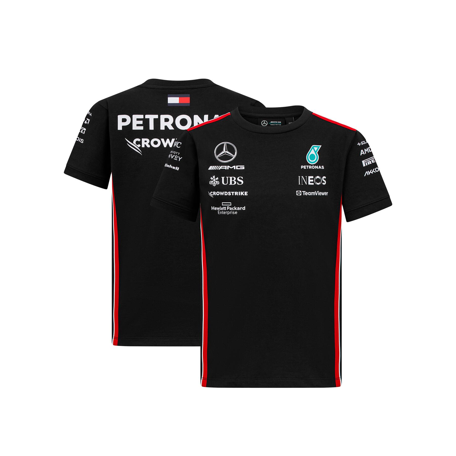 Mercedes AMG Black Kid's Top F1 Pertronas 2023 Team Driver T-Shirt 1/3