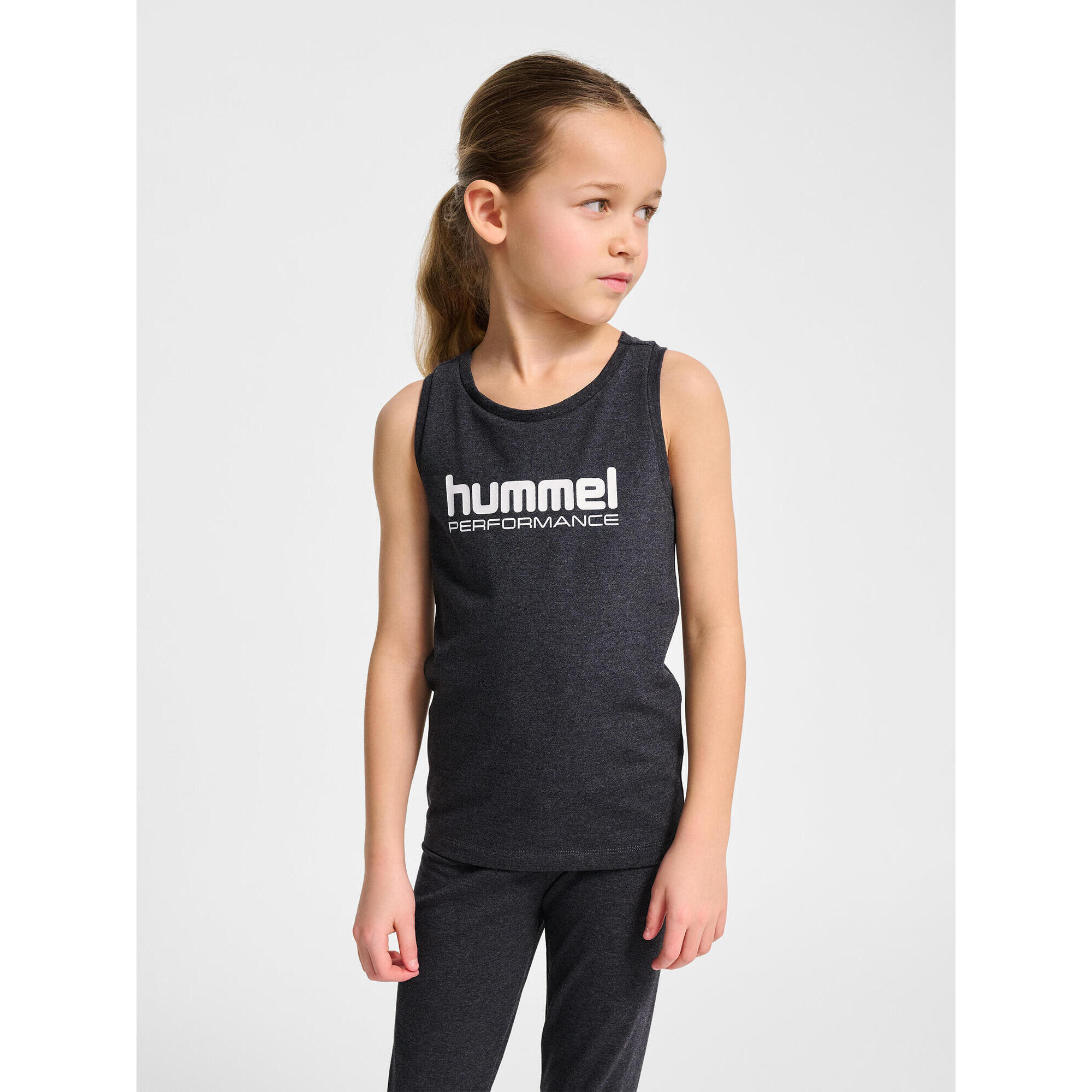 Hummel - Enfiler T-shirt Hmljr Top Entraînement Fille Hummel - T-shirt Manches Courtes - Gris|noir - Decathlon