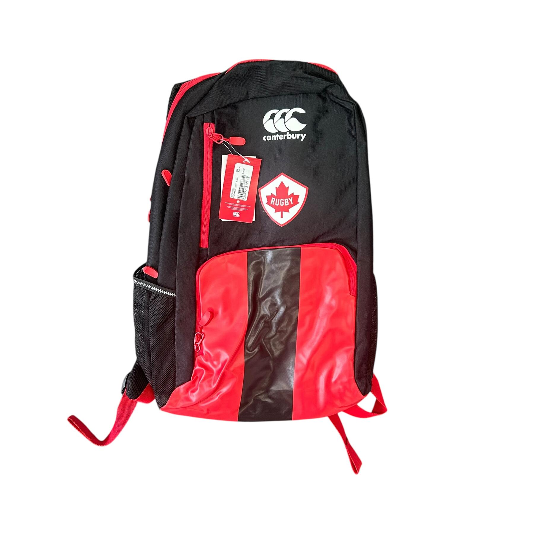 Canada Canterbury Rugby Backpack Black And Red Bag 2/3