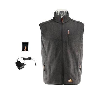 Gilet in pile nero lavorato a maglia