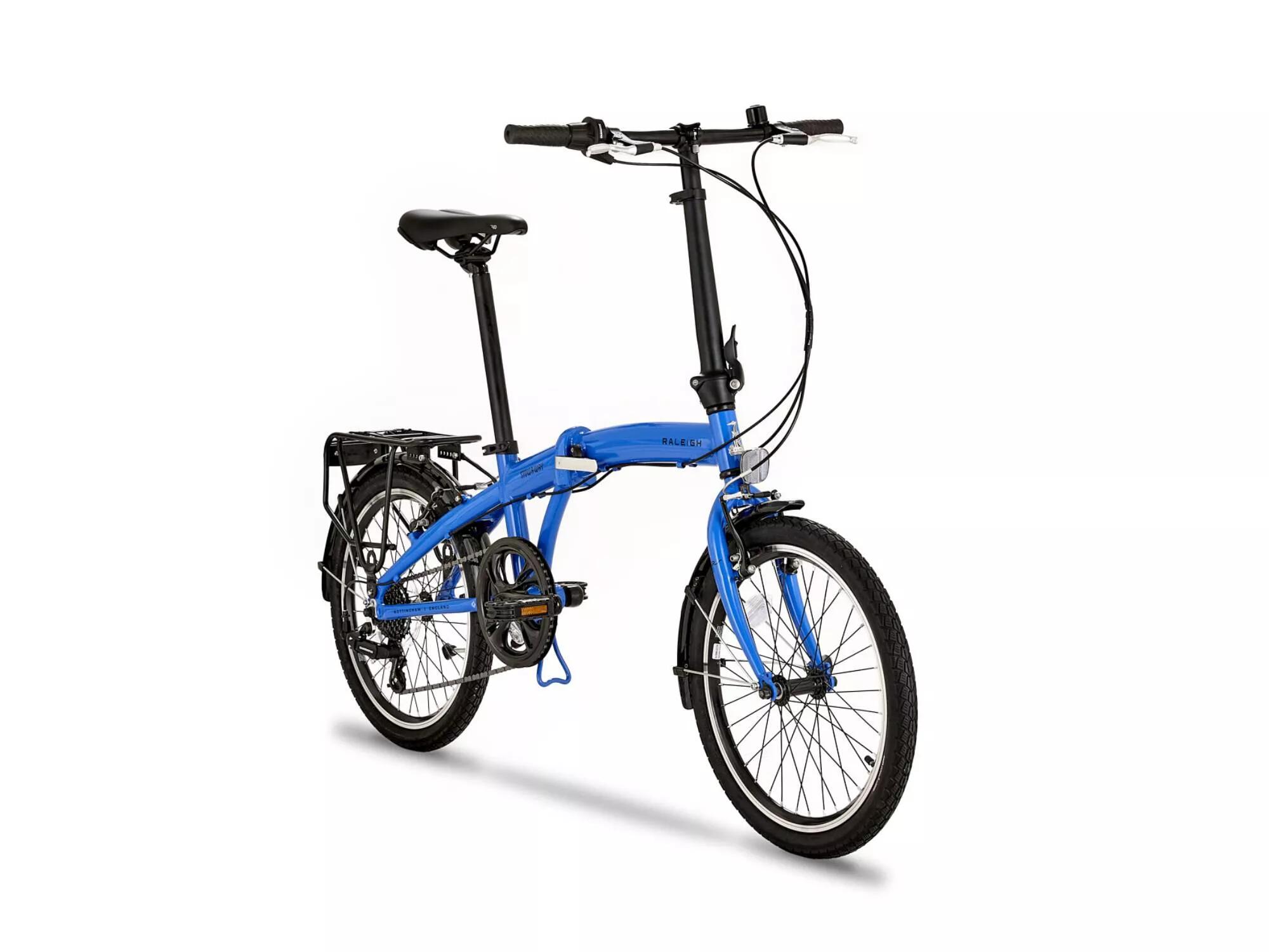 Raleigh Stowaway Folding Bike Blue RALEIGH Decathlon