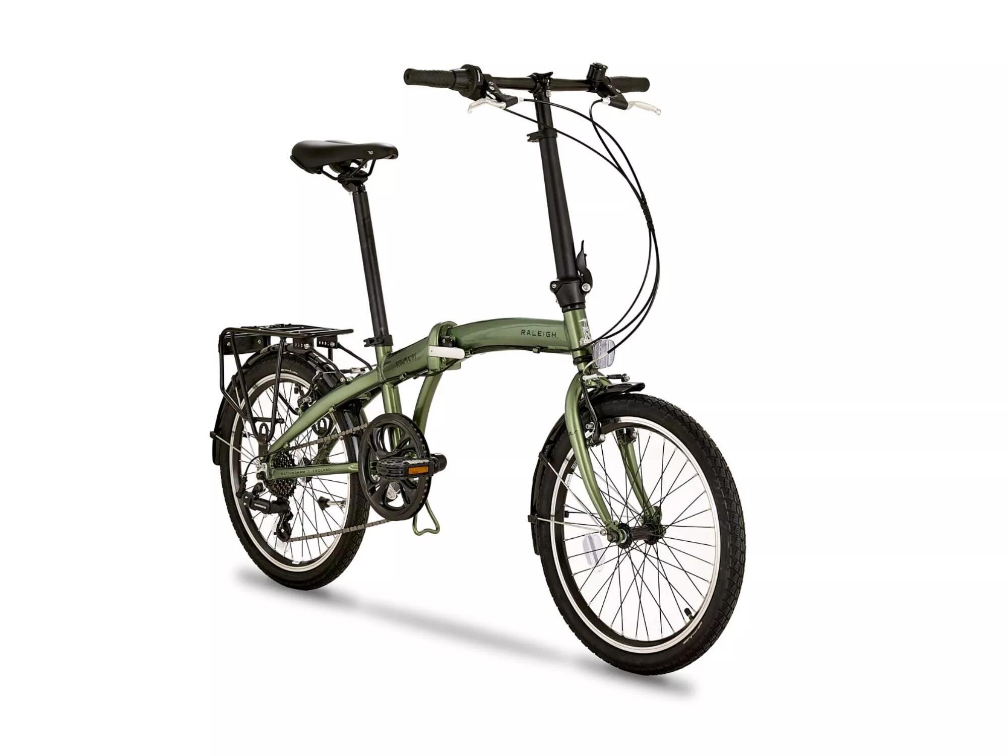 Raleigh Stowaway Folding Bike - Green 2/6