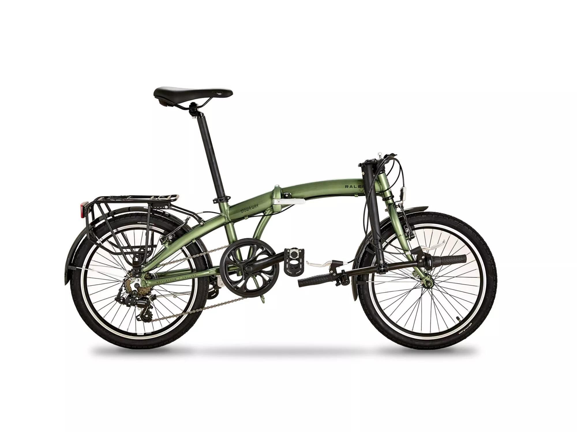 Raleigh Stowaway Folding Bike Green RALEIGH Decathlon
