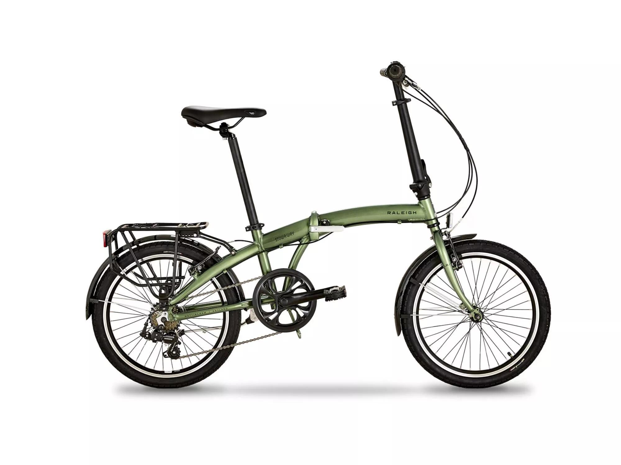 Raleigh Stowaway Folding Bike Green RALEIGH Decathlon