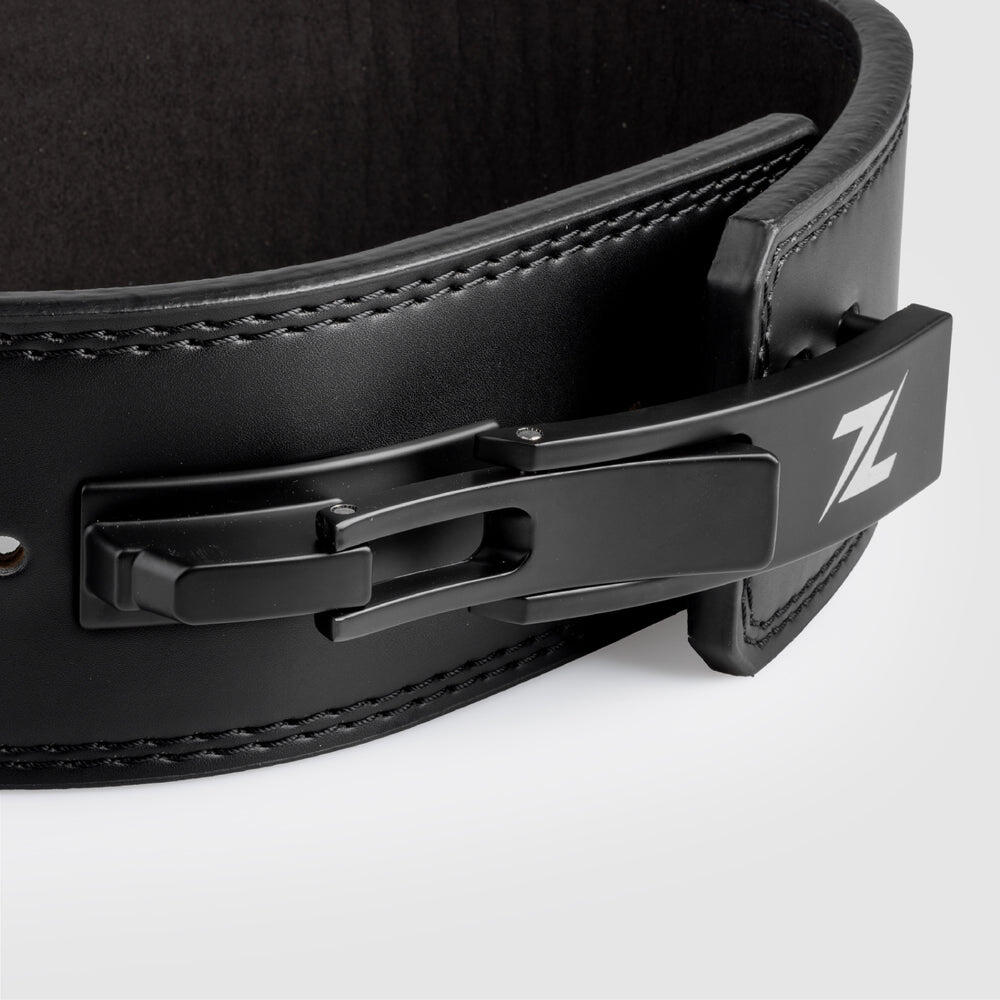 Ceinture de force athlétique en cuir ZEUZ – Noire – Taille L 4/7