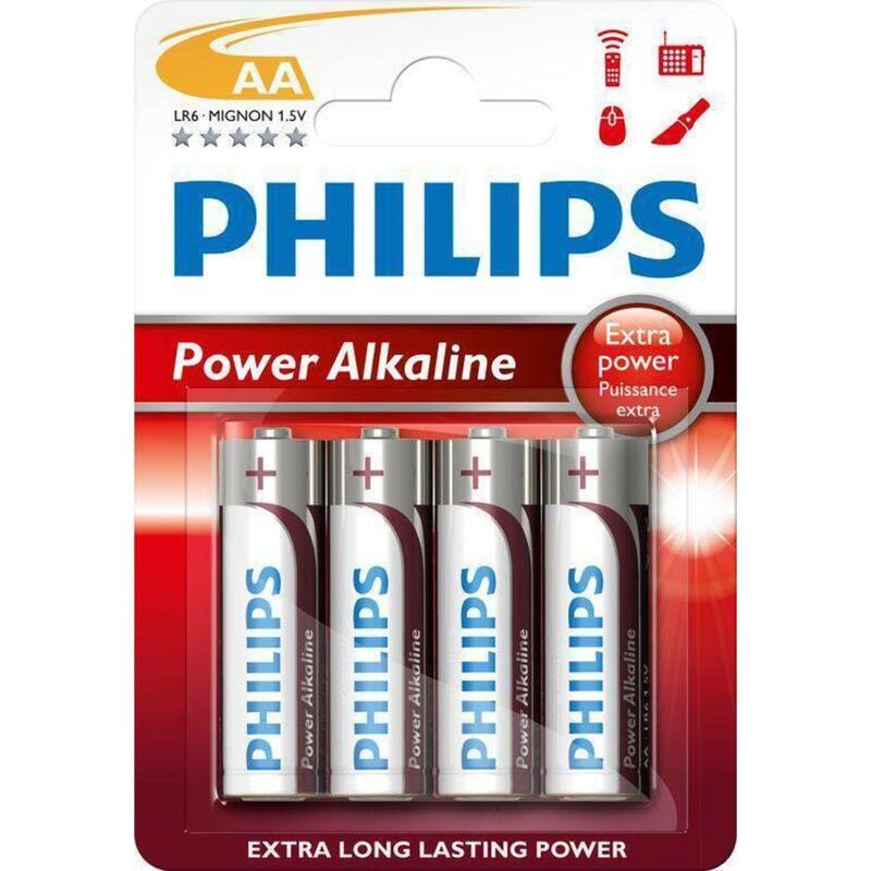 Philips Power alkaline aa/lr6 penlite op kaart