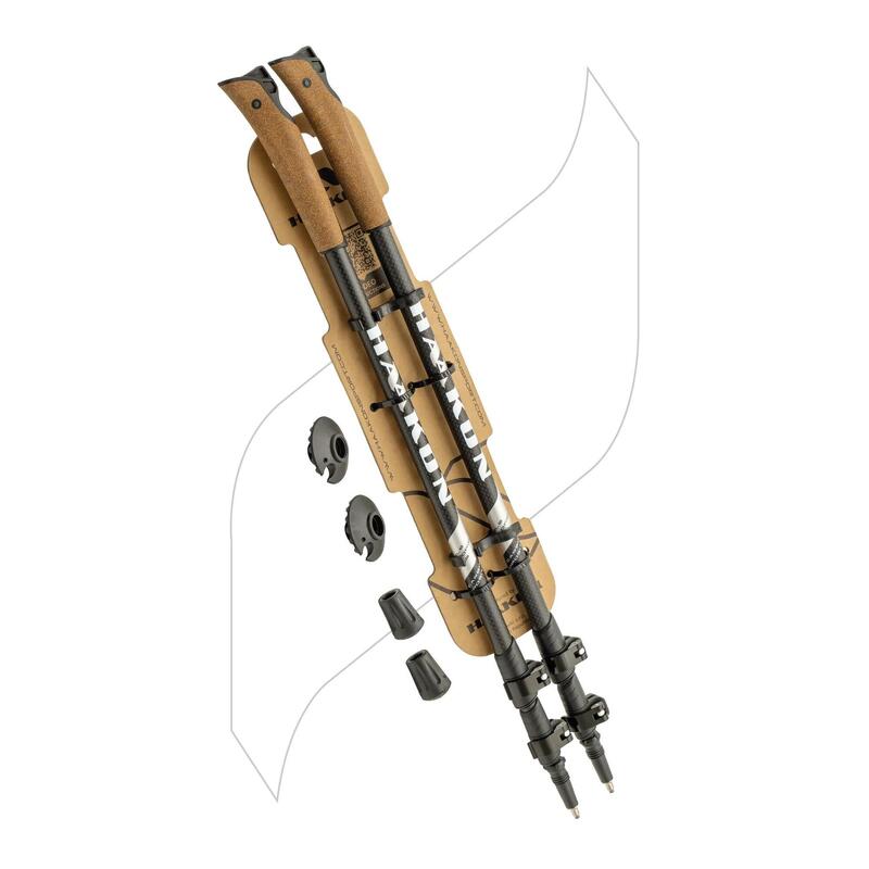 Nordic walking hole HAAKON Silver Double Telescopic