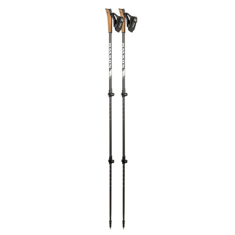 Nordic walking hole HAAKON Silver Double Telescopic