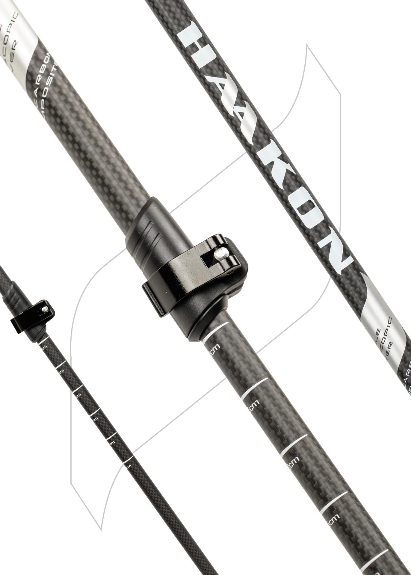 Nordic walking hole HAAKON Silver Double Telescopic 2/7