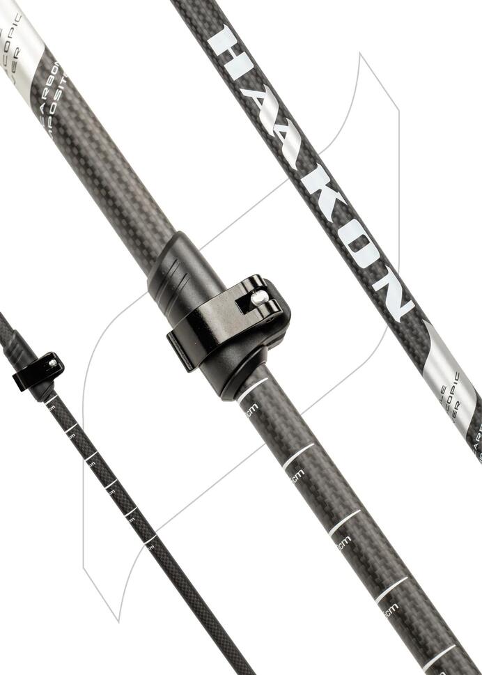 Teleskopowe kije do Nordic walking HAAKON Silver Double Telescopic