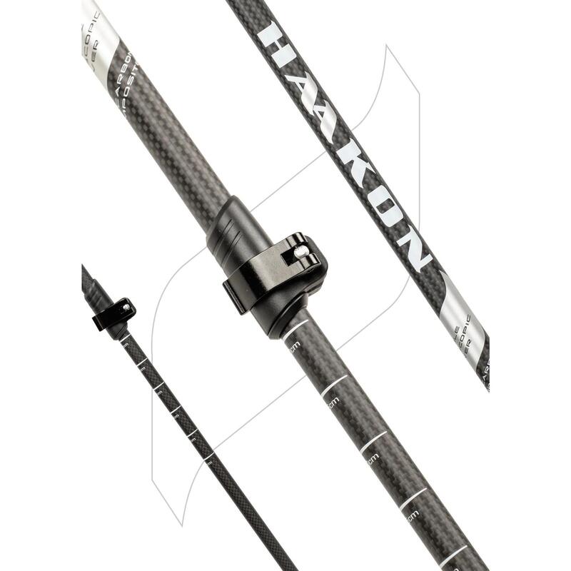 Nordic walking hole HAAKON Silver Double Telescopic