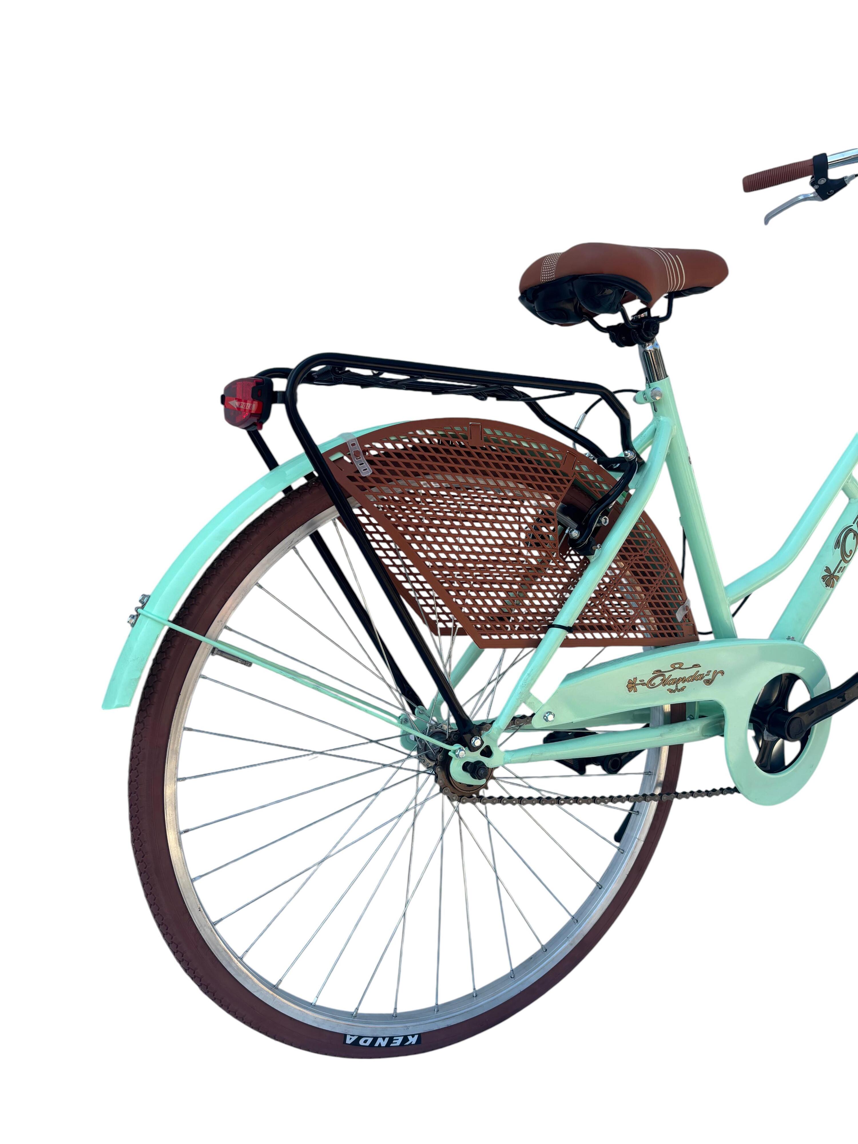Bicicletta Donna Passeggio Misura 26 Bici Da Città Con Cestino Verde Mar 5/8