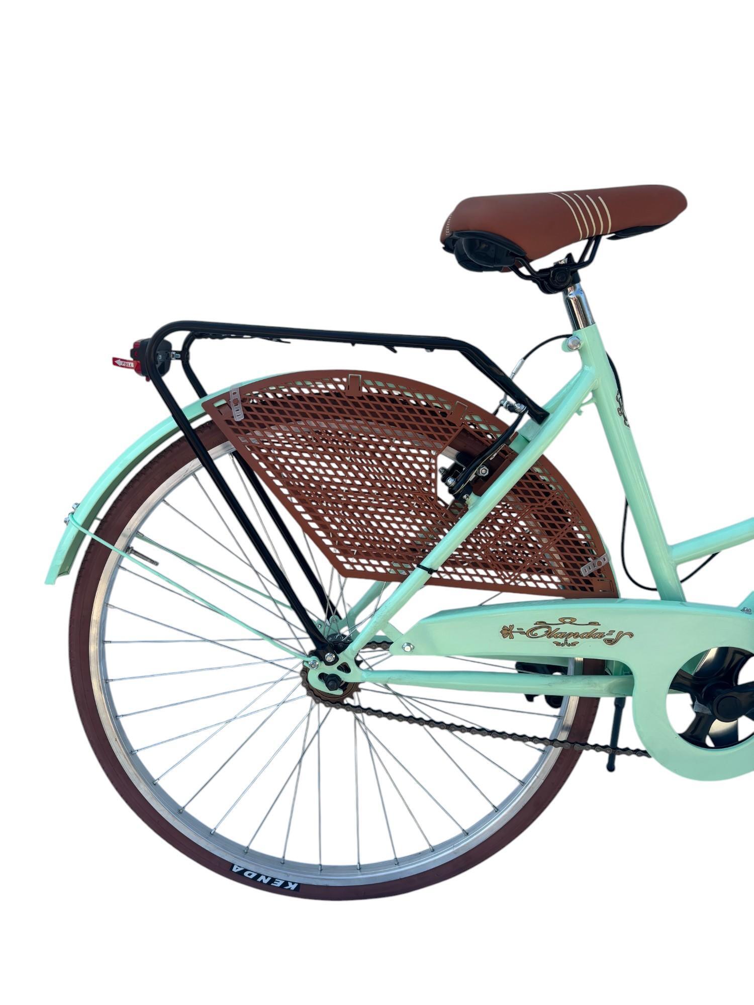 Bicicletta Donna Passeggio Misura 26 Bici Da Città Con Cestino Verde Mar 6/8