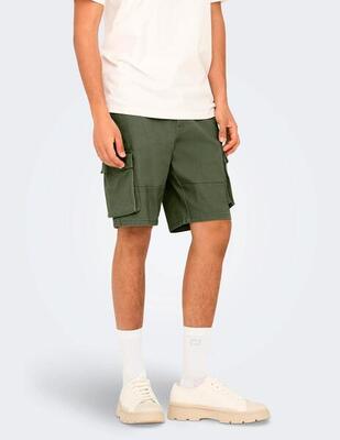 Cam stage cargo short heren short deep lichen green