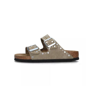 Sandalias BIRKENSTOCK Arizona Rivet Border Gris Mujer