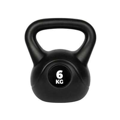 Kunststoff Kugelhalter - Kettlebell - 4 kg - Schwarz