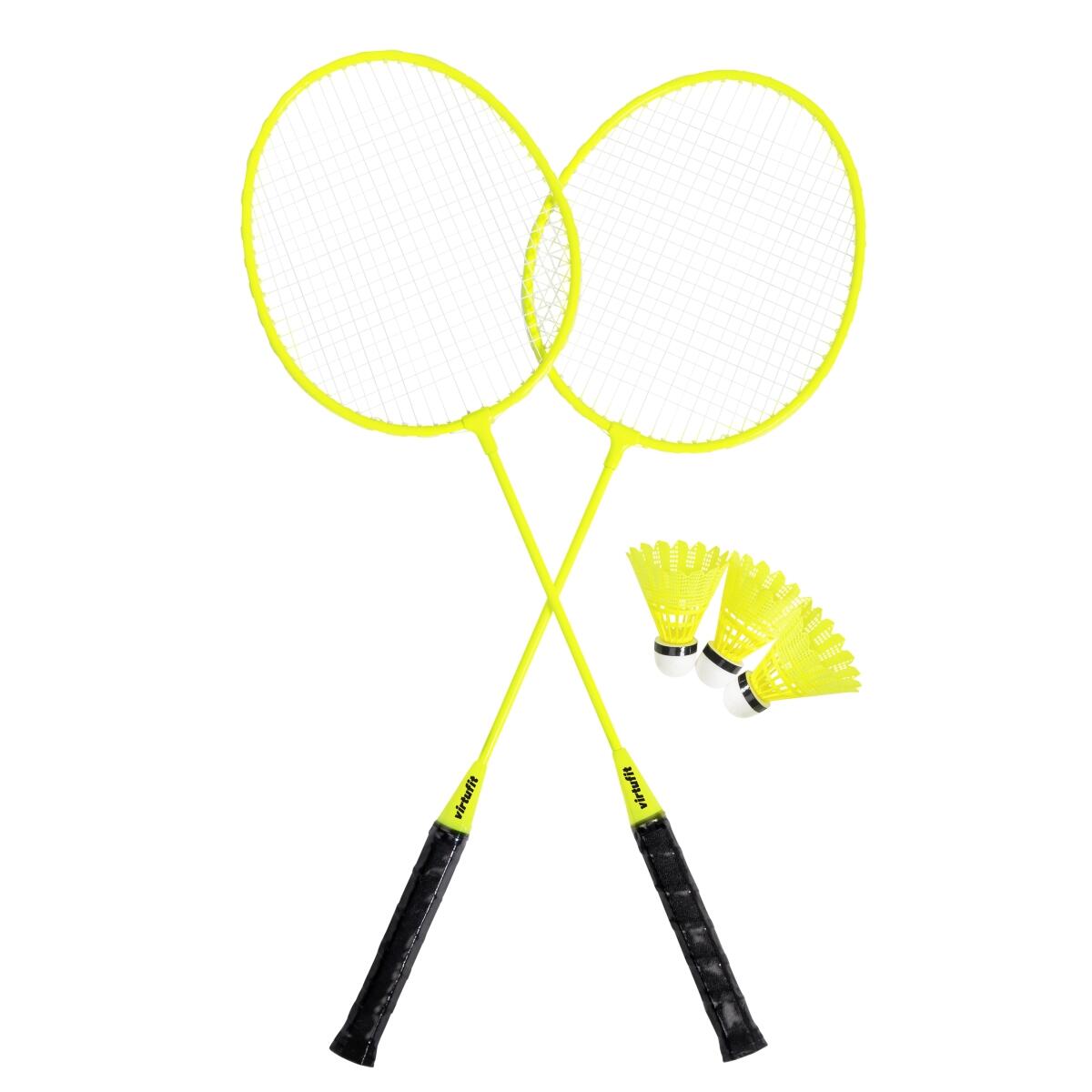 Badminton-Set - 2 Schläger - 3 Federbälle - Inklusive Tragetasche 3/7