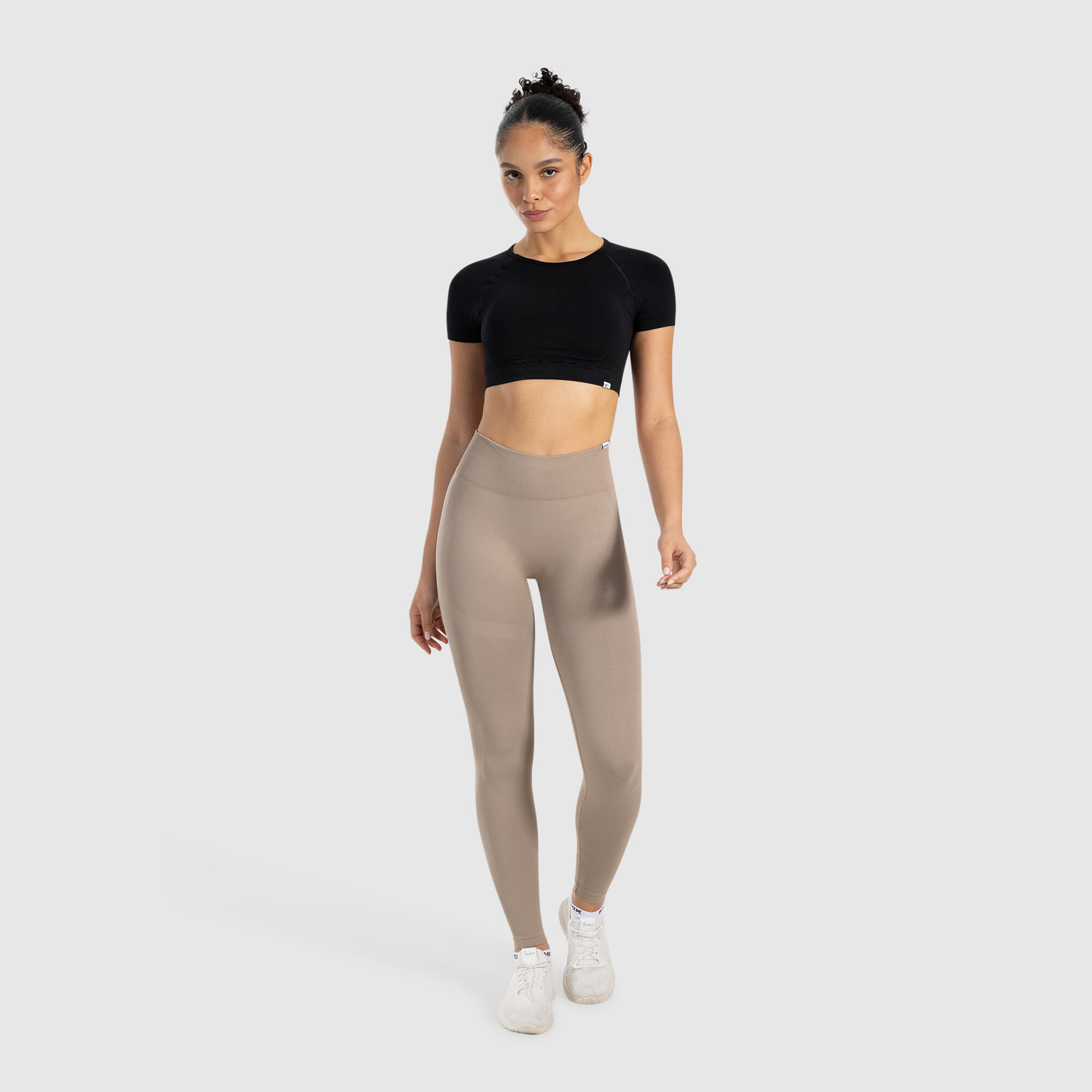 Damen Leggings Infinite Batik Scrunch Hellbraun 3/5